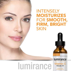 Applying Lumirance Vitamin C Beauty Oil for hydration and a healthy glow.