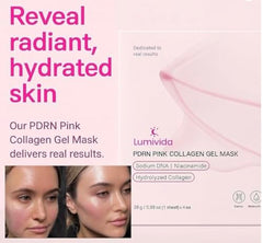 LumiVida overnight glow effect on skin after mask removed.