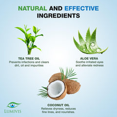 Alcohol-free Lumivis formula with botanical ingredients for sensitive skin.