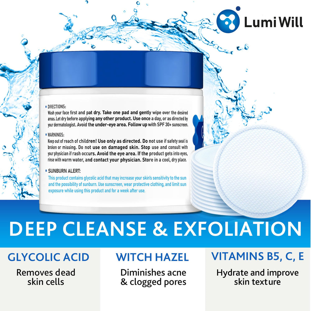 LUMI WILL Glycolic Pads 35% skin after use with hydrated glow