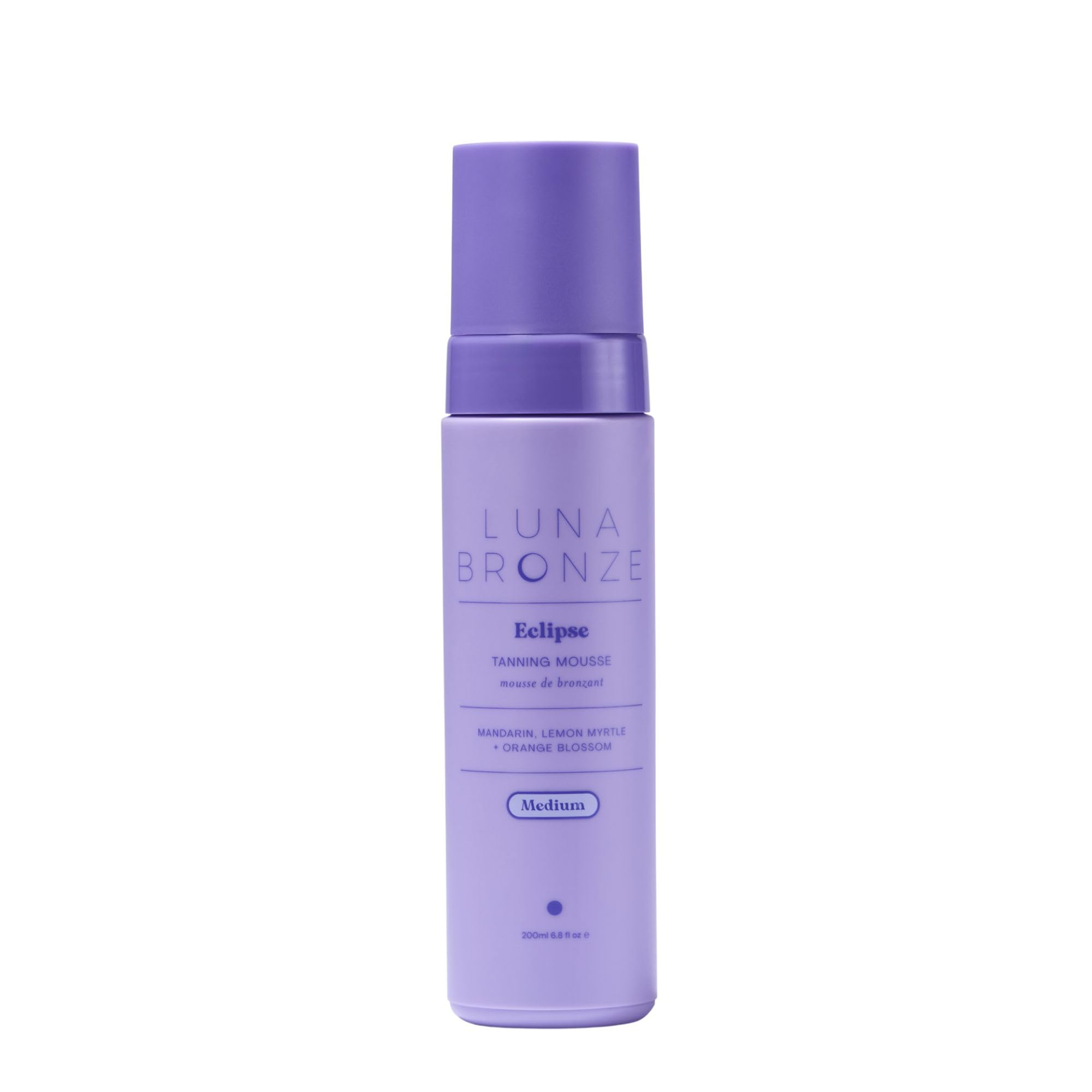 Luna Bronze Eclipse Self Tan Mousse packshot highlights natural, streak-free tan potential