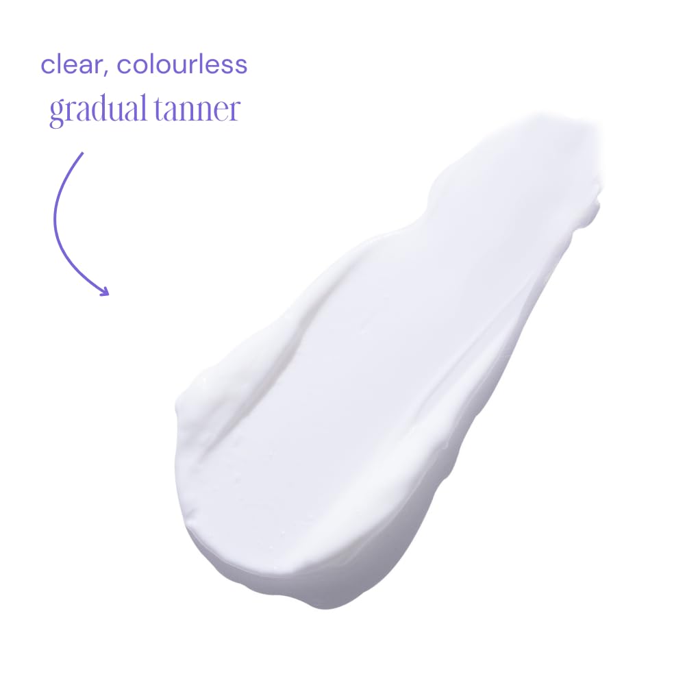 Luna Bronze Glow ingredients card communicates vegan, organic formula for mindful skincare.