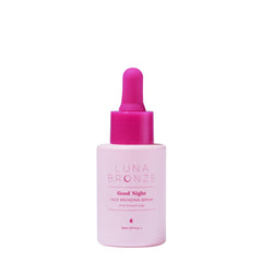 Luna Bronze Good Night Face Tanning Drops bottle close-up for easy nightly application