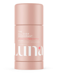 Luna Daily All-Over Deodorant Stick packaging for clean travel-ready storage.