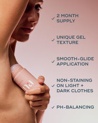 Luna Daily All-Over Deodorant Stick texture close-up highlights even coverage.