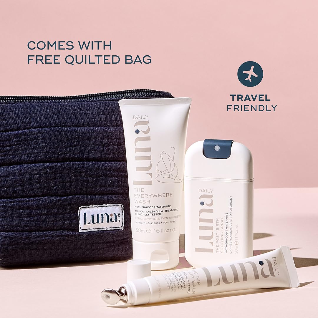 Luna Daily Perineal Spray for soothing postpartum relief.