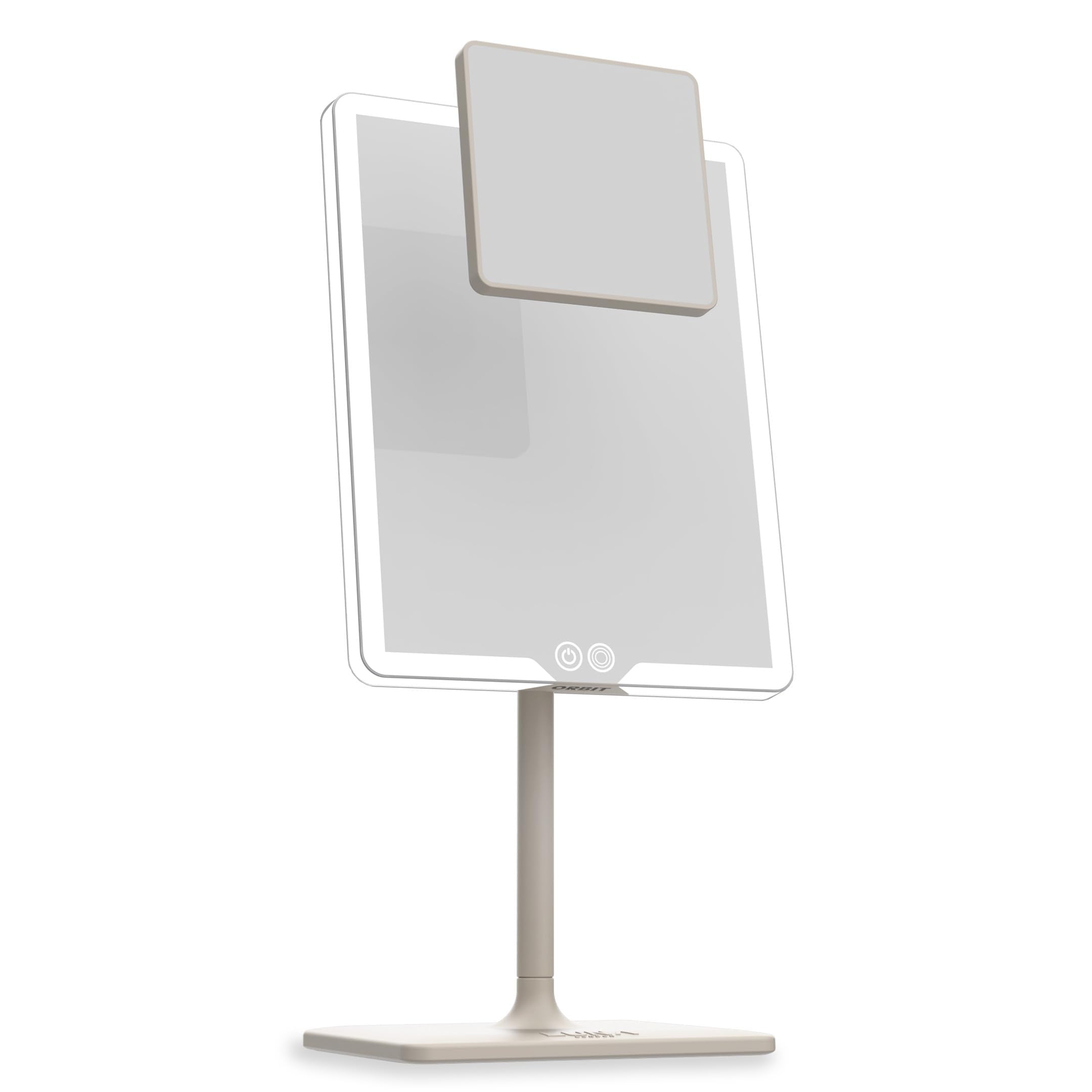 Luna London Orbit LED vanity mirror with adjustable lights for precise makeup application.