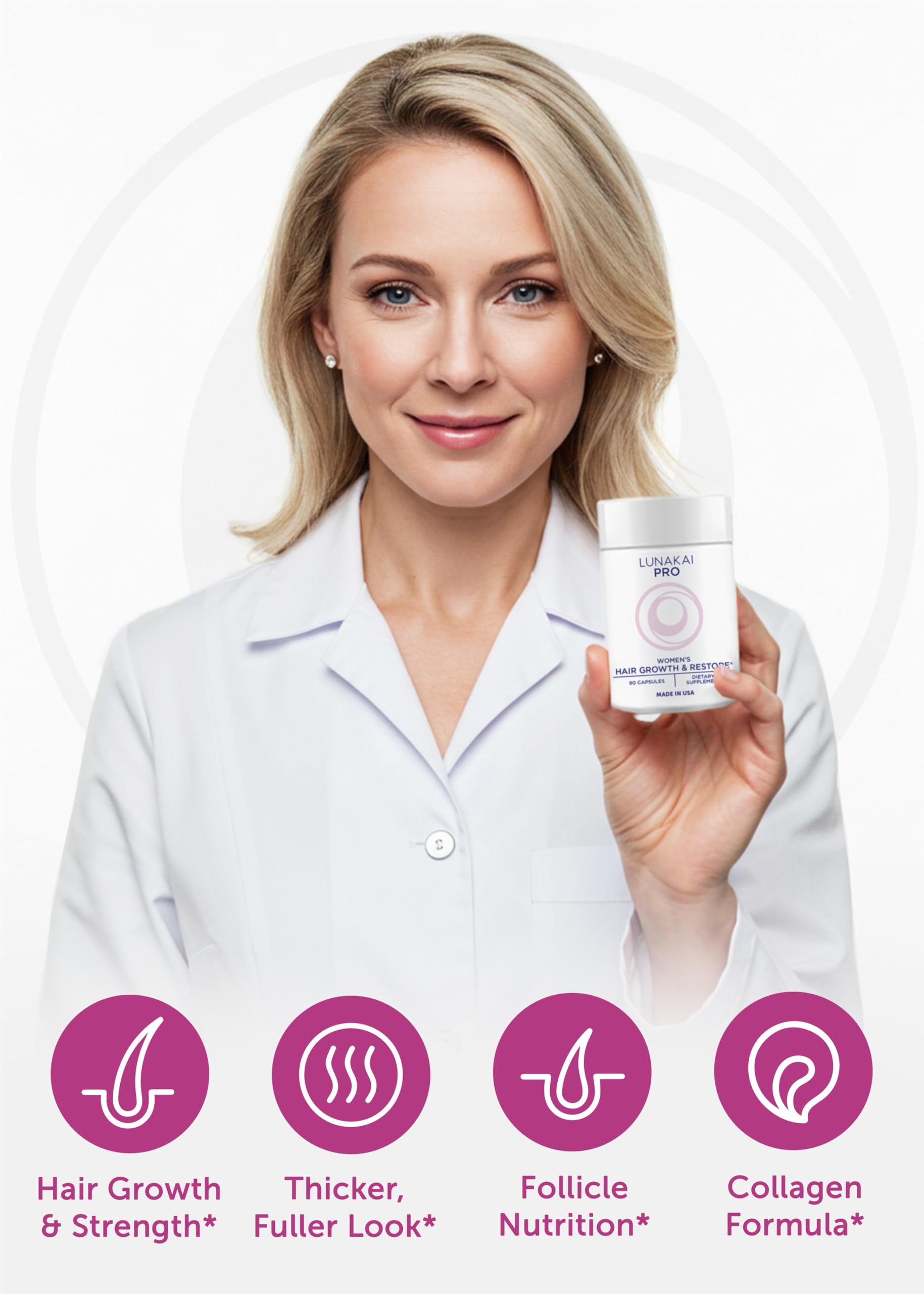 Lunakai Pro daily dosage guidance shown on packaging