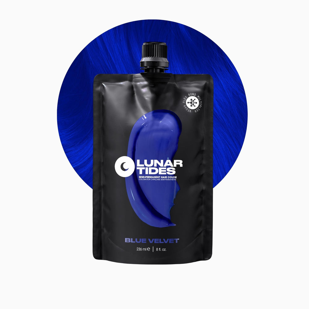 Lunar Tides Blue Velvet bottle 8 oz for at-home color experiments