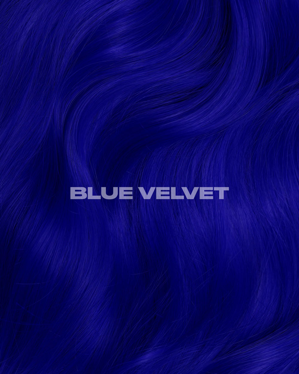 Lunar Tides Blue Velvet swatches on hair show the cool blue shade