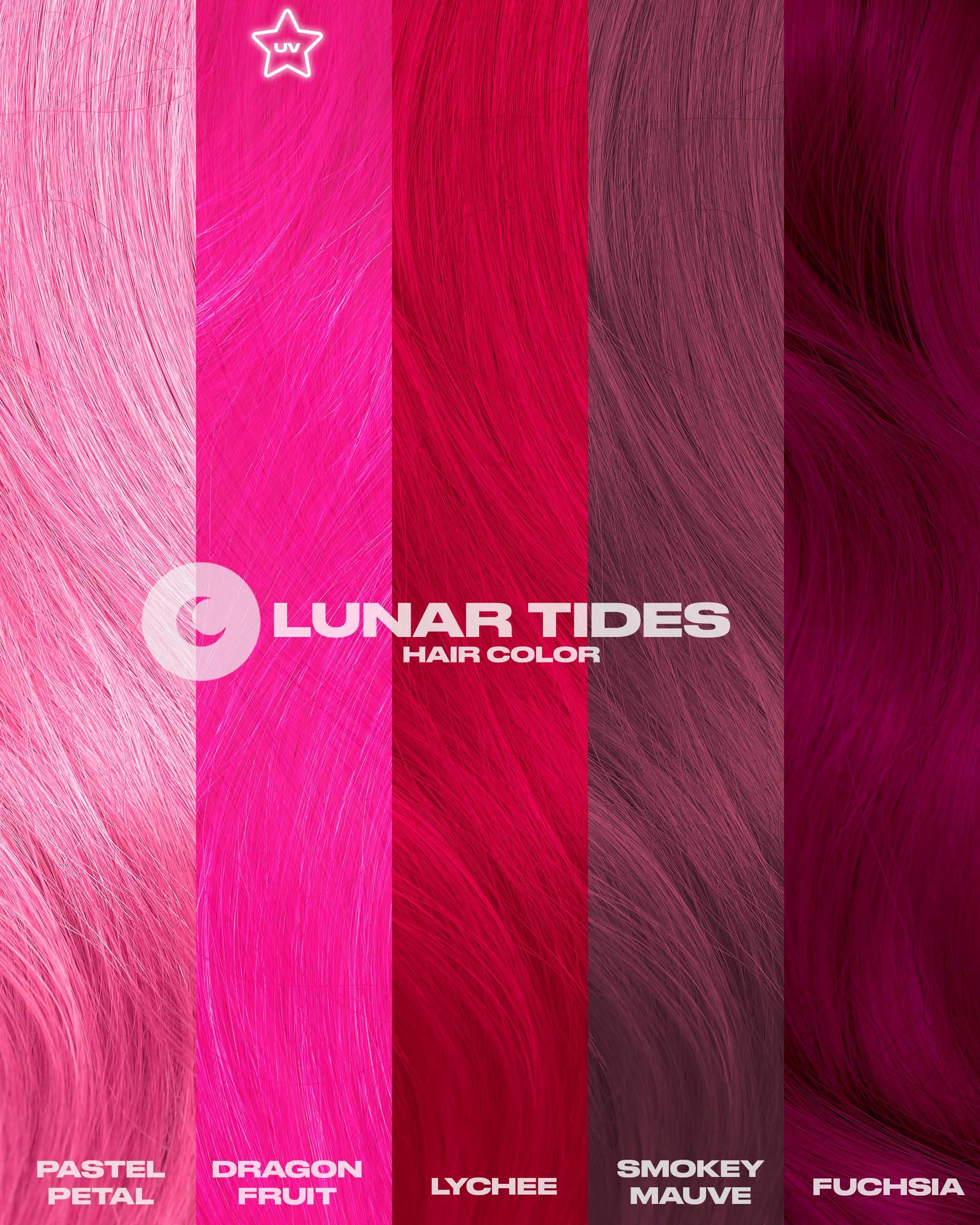 Lunar Tides vegan bond multiplier technology illustration for hair-friendly formula