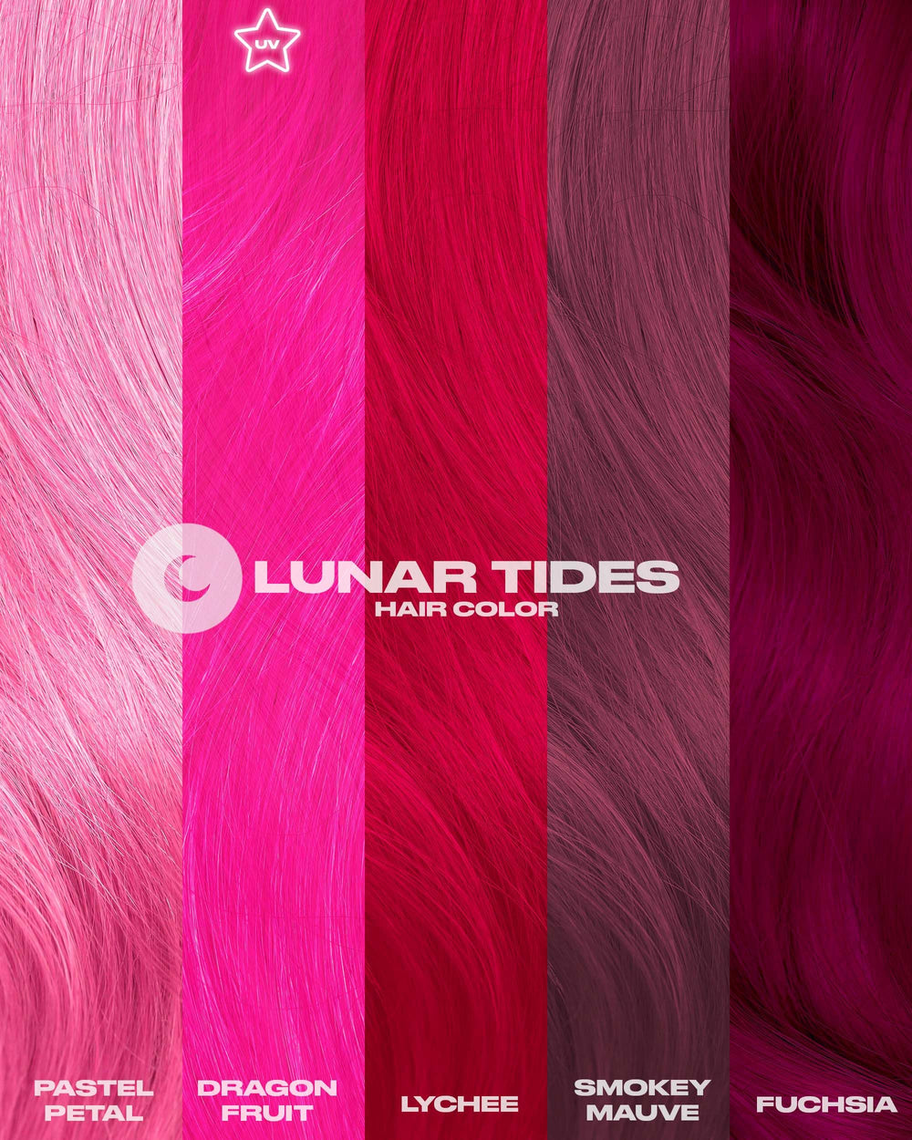 Lunar Tides vegan bond multiplier technology illustration for hair-friendly formula
