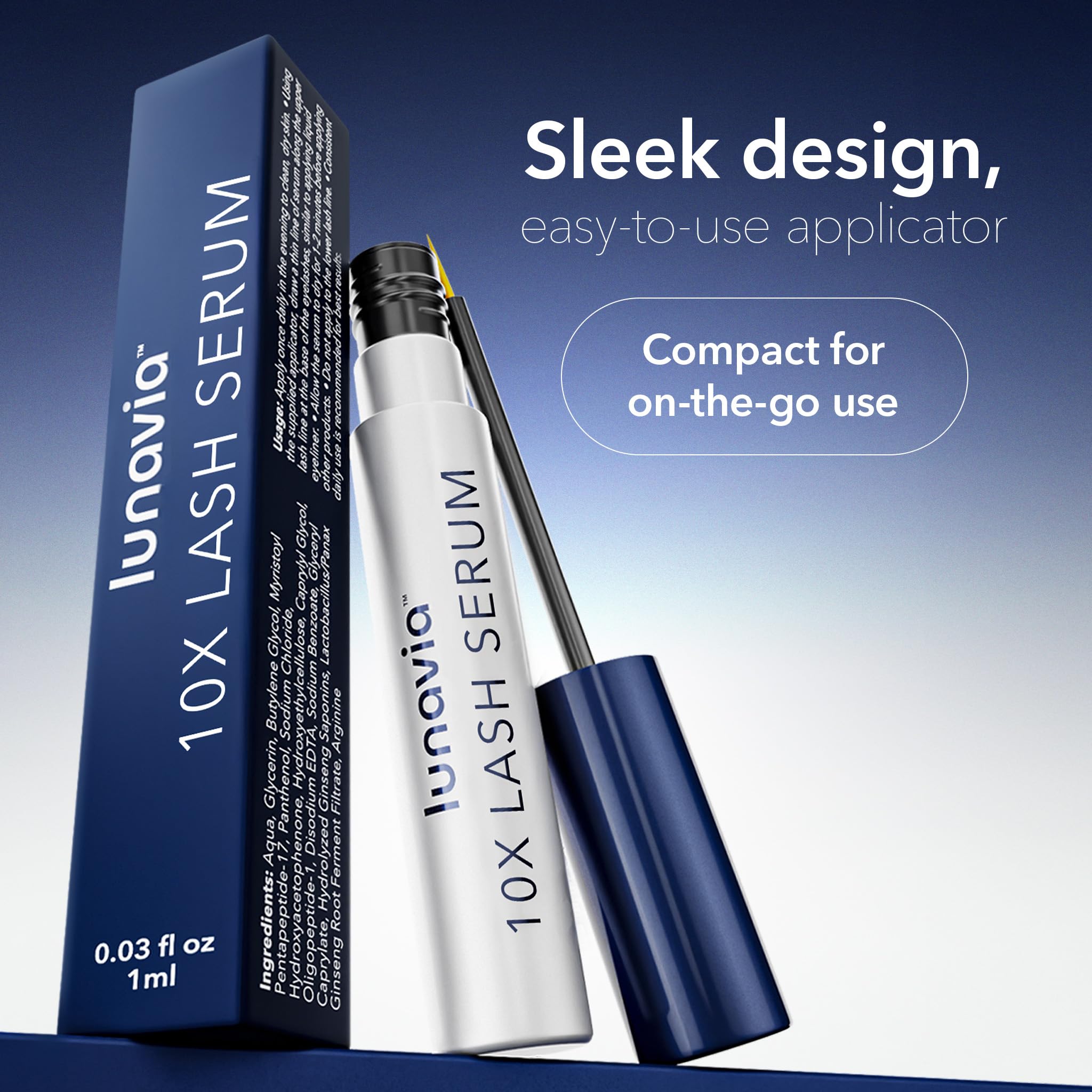 Lunavia healthy lash look achieved through consistent daily care.