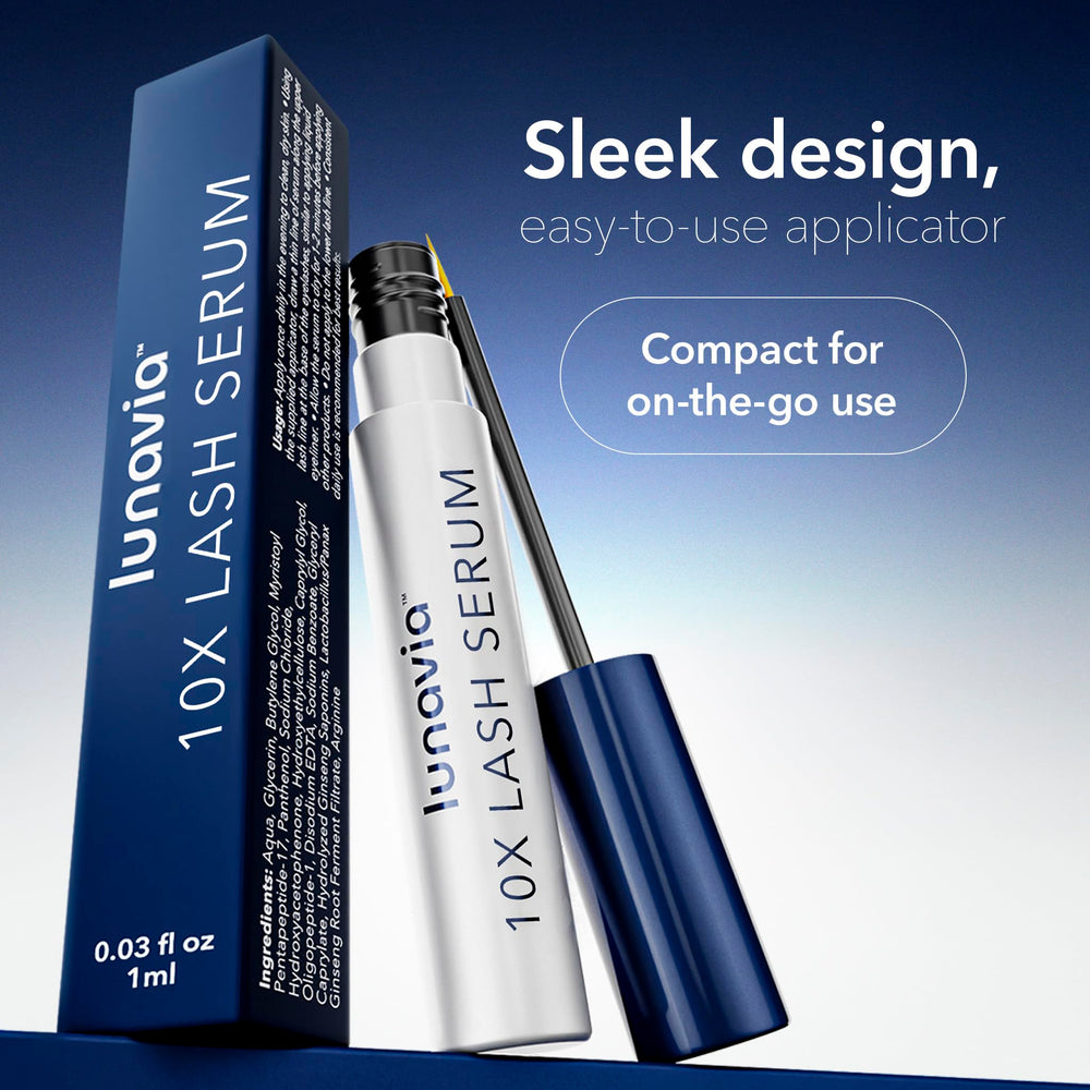 Lunavia healthy lash look achieved through consistent daily care.