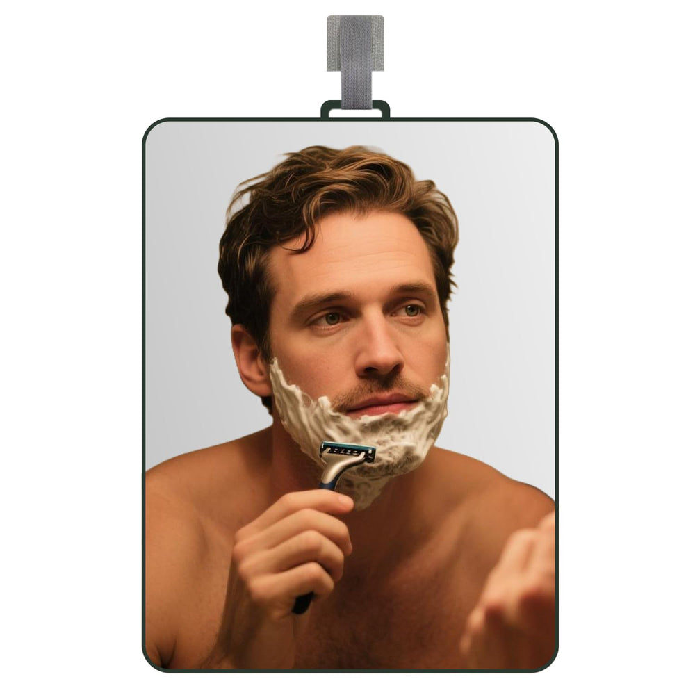 LUNCHIS shower mirror fogless surface stays clear for shaving in humid showers
