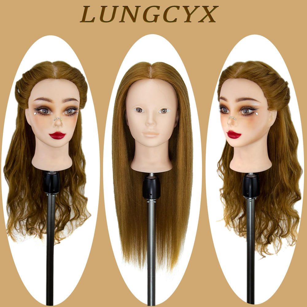 LUNGCYX 26-inch hairdressing head, perfect for professional braiding practice