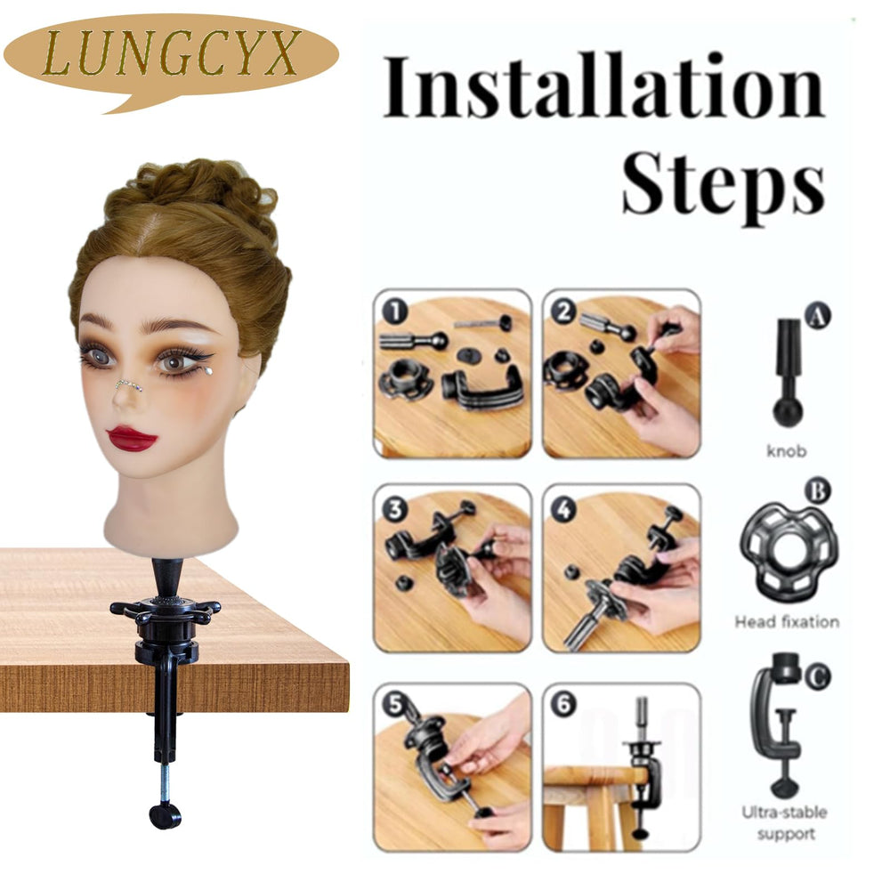 LUNGCYX durable doll head designed for long-term styling sessions