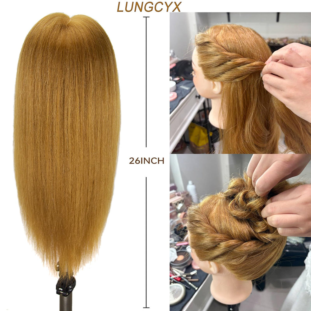 LUNGCYX practice head for hairdressing, perfect for braiding and cutting practice