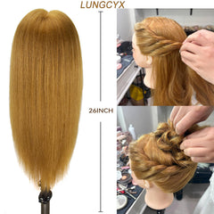 LUNGCYX practice head for hairdressing, perfect for braiding and cutting practice