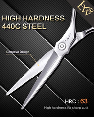 Bearing screws on Lunwenksc scissors enabling silky smooth cutting
