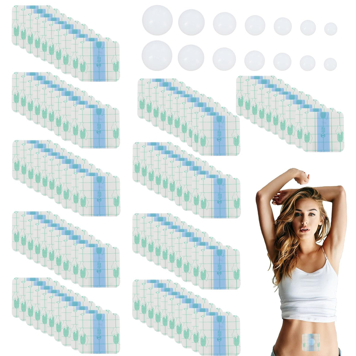 LUODAKA belly button plug set with multiple sizes for post-tummy-tuck support