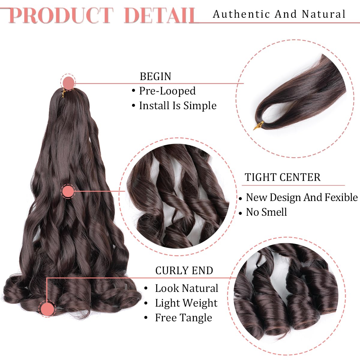 Luoyudu crochet hair extensions pre-stretched for quick styling