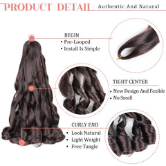 Luoyudu crochet hair extensions pre-stretched for quick styling