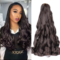 Luoyudu French curly braiding hair 24inch 8-pack overview for natural curls