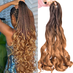 Luoyudu French curly braiding hair 8-pack for versatile braided styles.