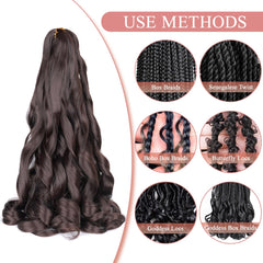 Luoyudu color 4 brown braiding hair blends naturally
