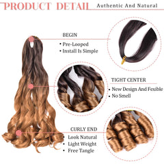 Luoyudu pre-stretched curly hair for easy, quick styling.