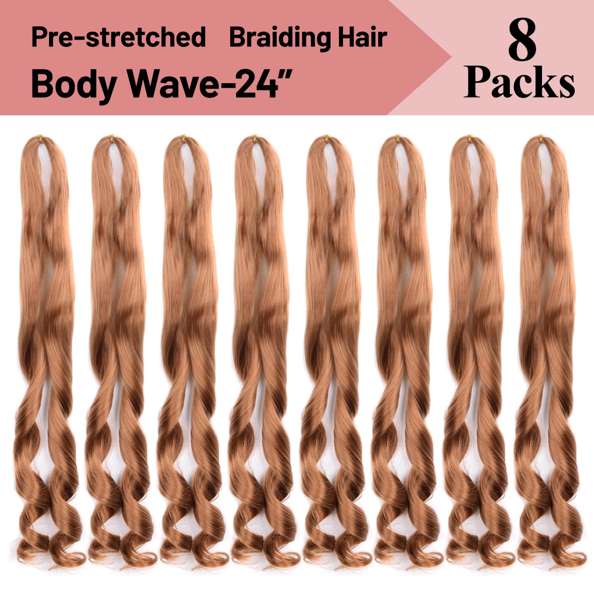 Luoyudu soft silky braiding hair 24inch for smooth wear.