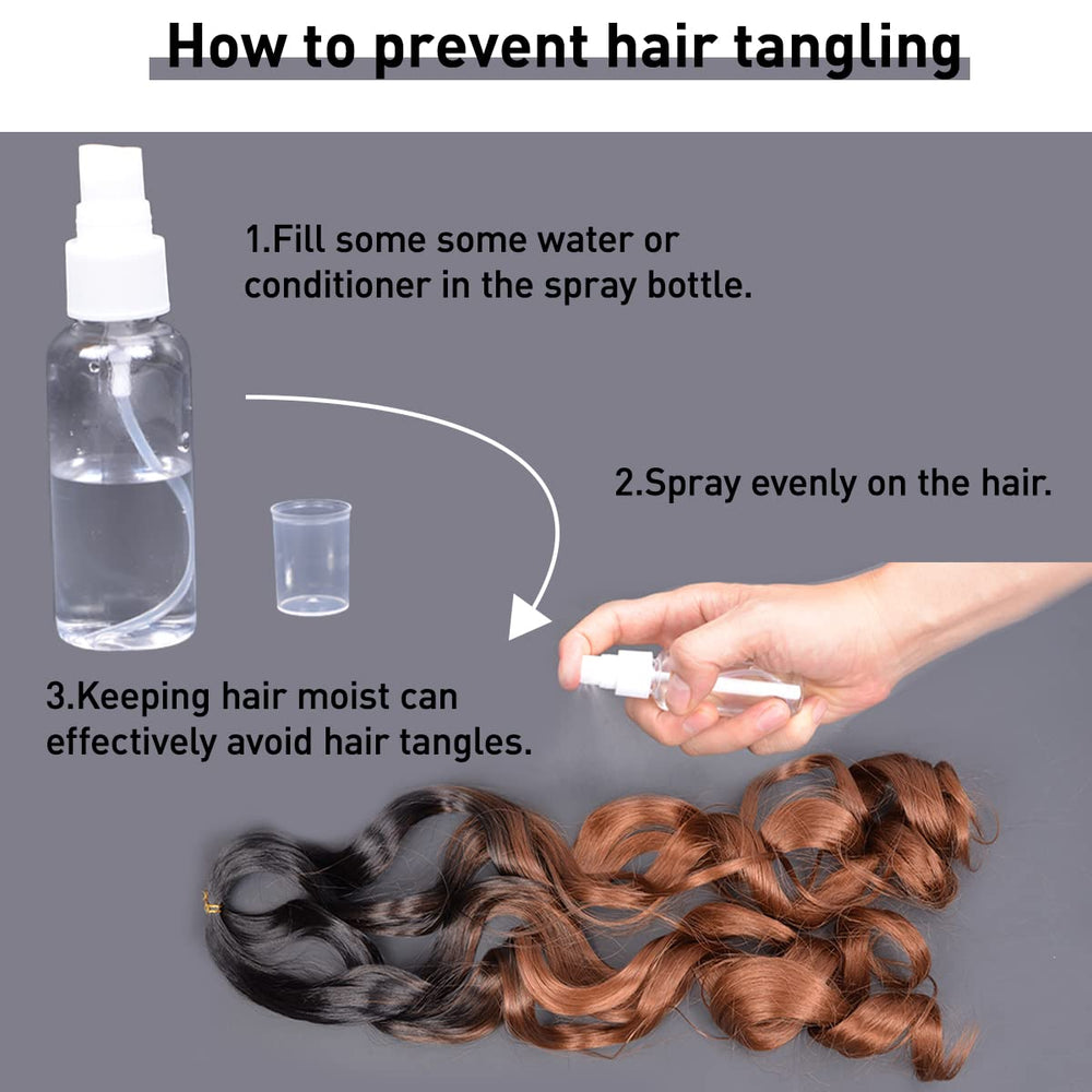 Luoyudu spray included helps reduce tangling during styling.