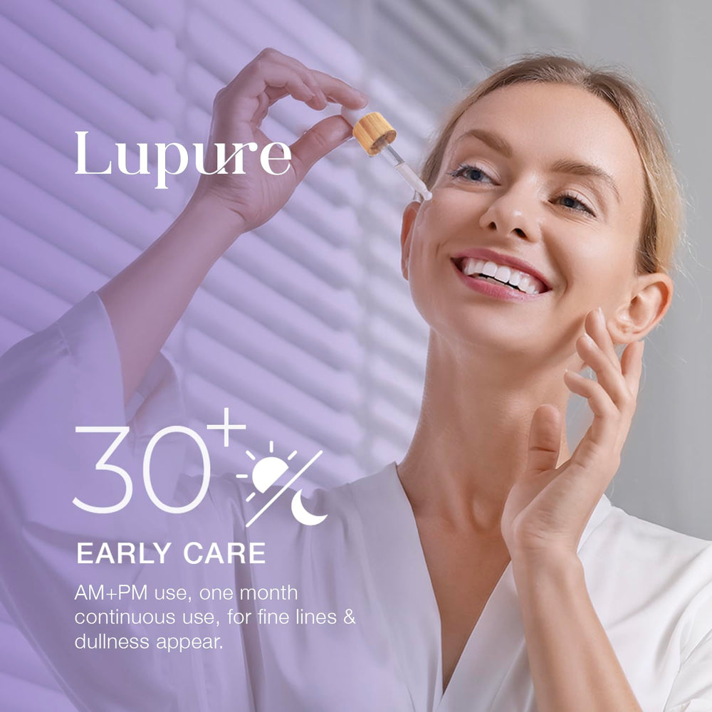 Lupure Bakuchiol Serum bottle and label ready for daily routine