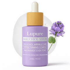 Lupure Bakuchiol Serum texture close-up shows light gel for quick absorption