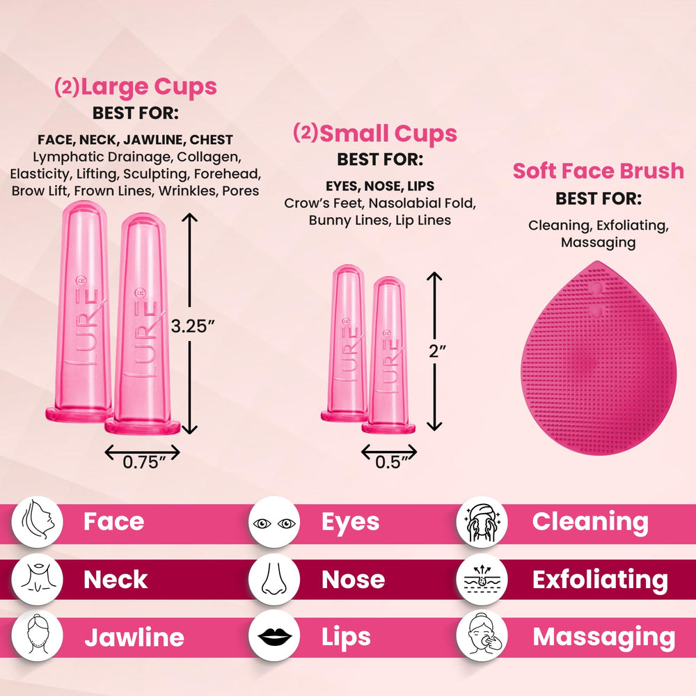 Lure Essentials GLAM lip cup highlights lip-lifting potential during sessions.