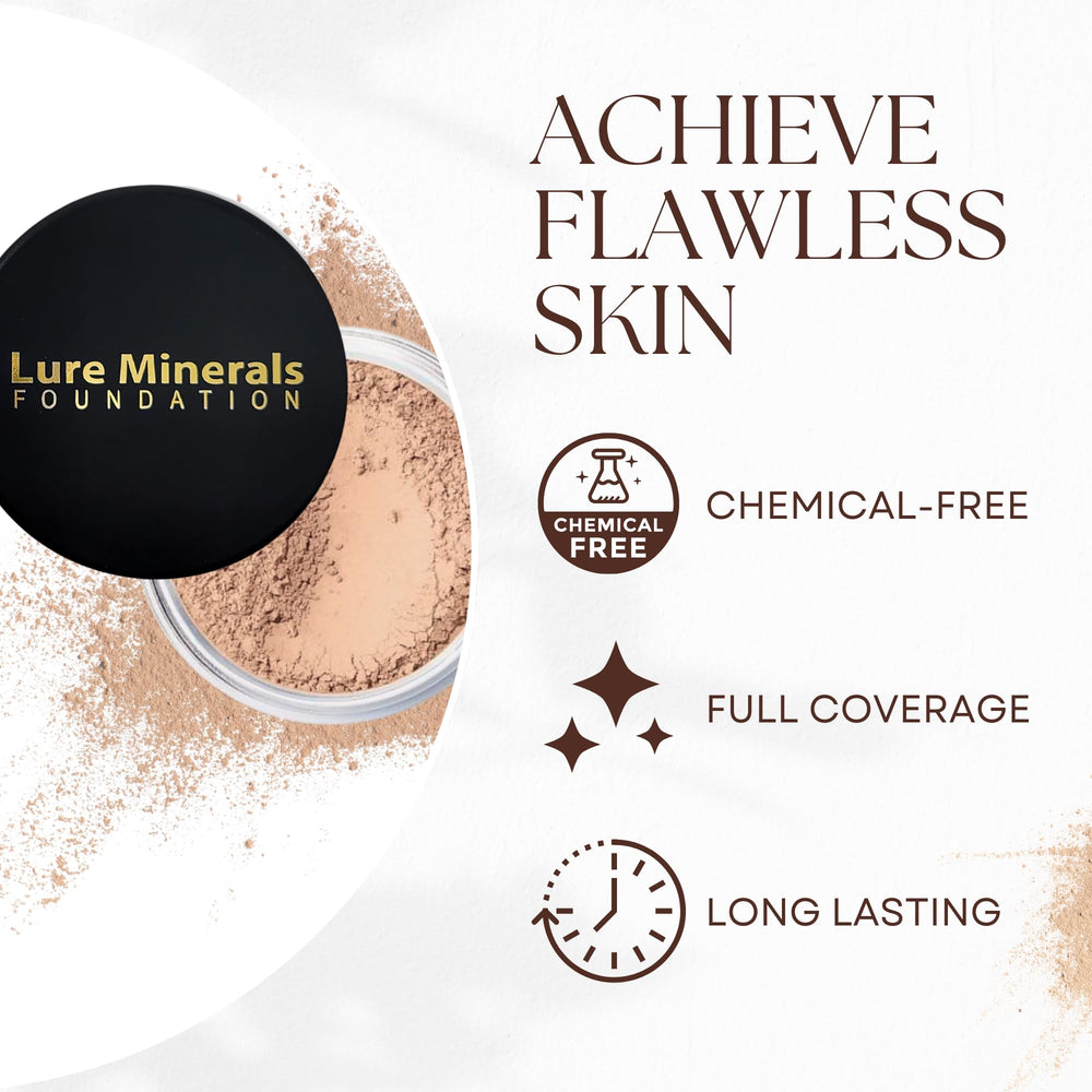 Application brush demo for even coverage with Lure Minerals foundation.