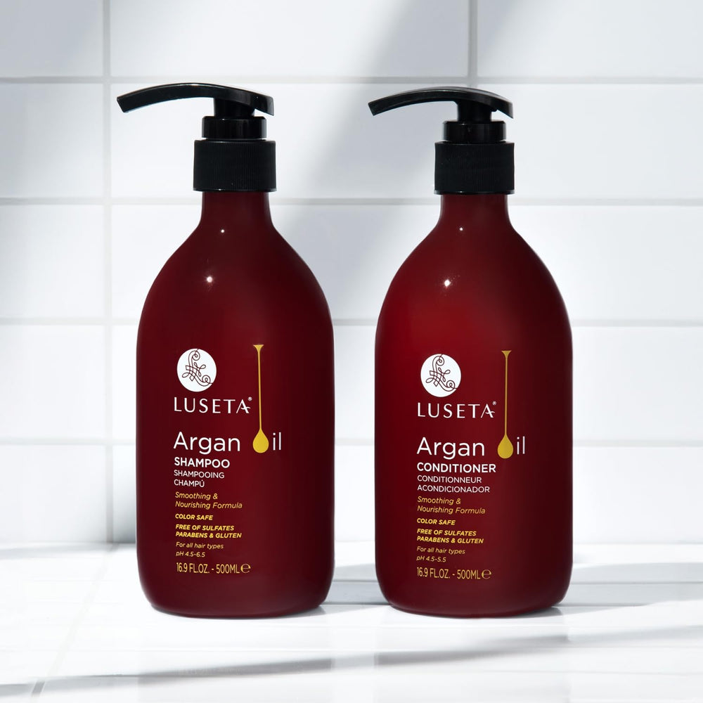 L LUSETA after-use shine on smooth hair.