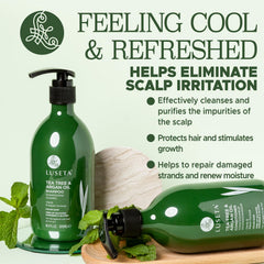 Luseta Argan Oil Conditioner bottle showing moisture and hair repair