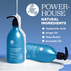 Luseta argan oil and shea butter ingredients close-up for nourishment.