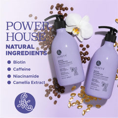 Luseta B-Complex Conditioner label closeup showcasing argan oil ingredients.