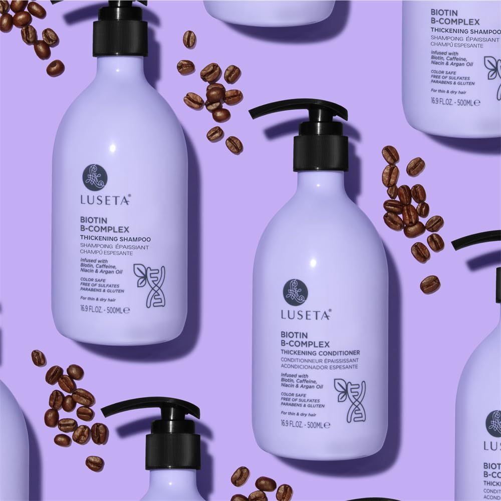 Luseta B-Complex packaged set on shelf for all hair types.