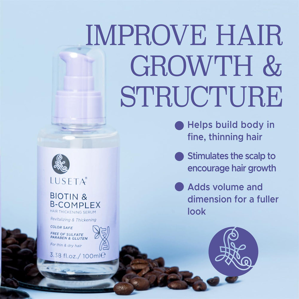 Luseta Biotin B-Complex Hair Oil with caffeine for energizing scalp care