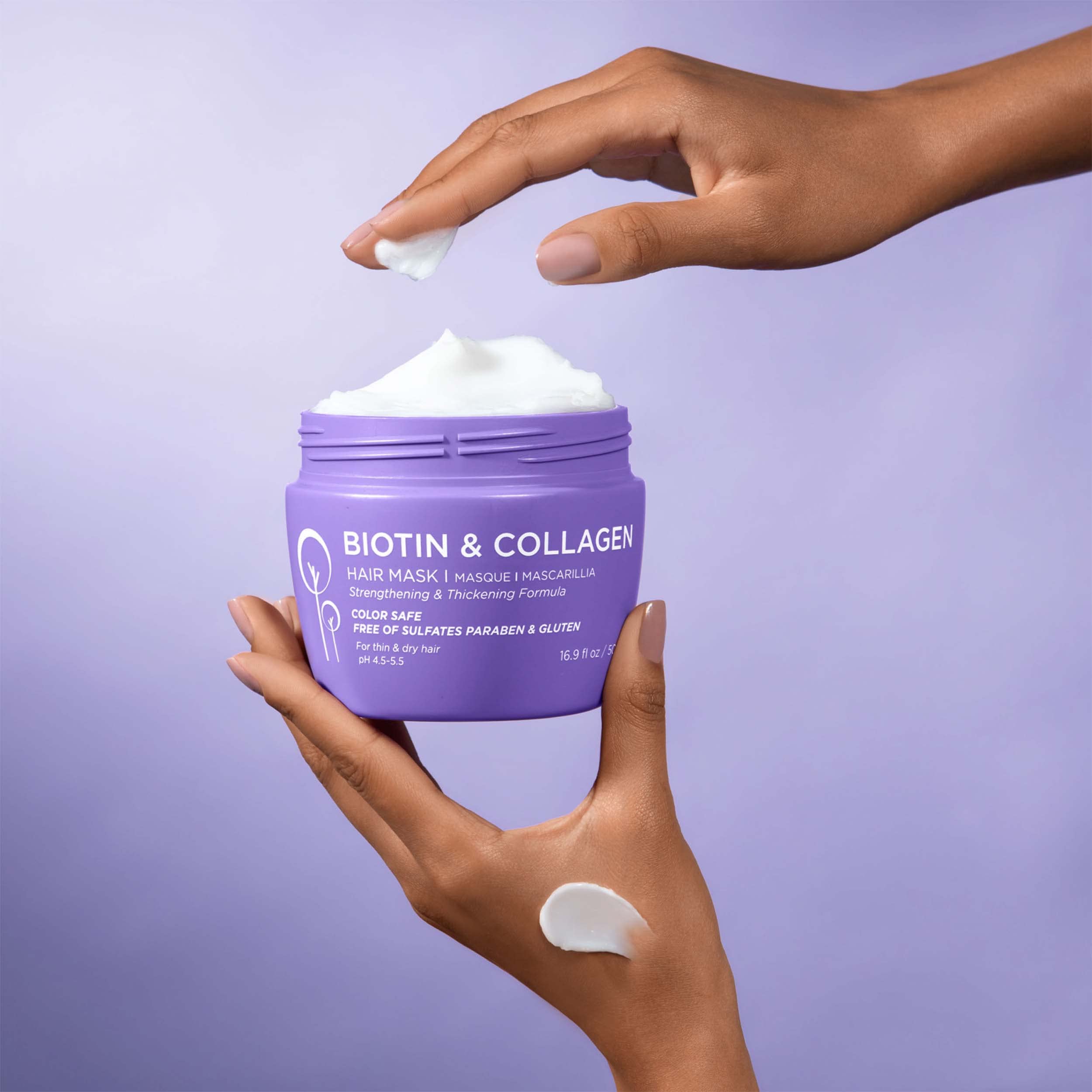 Sweet almond oil in Luseta Biotin Collagen Hair Mask seals moisture
