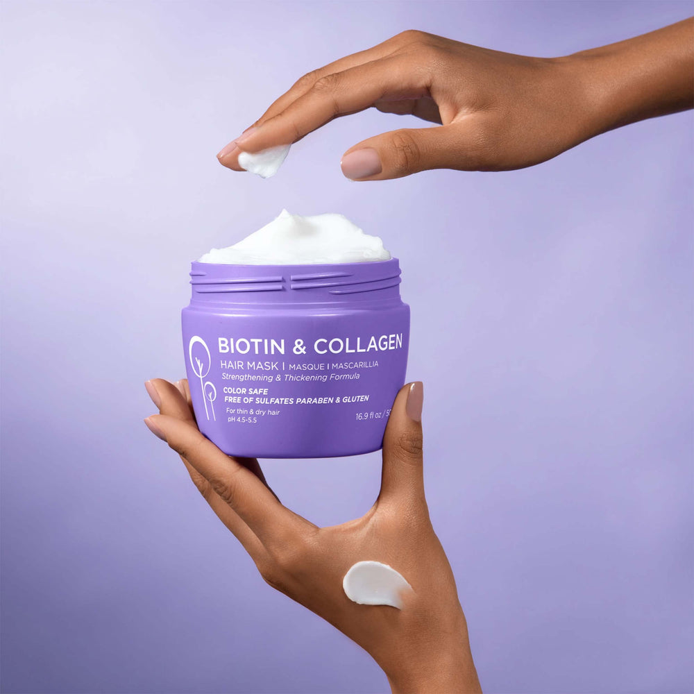 Sweet almond oil in Luseta Biotin Collagen Hair Mask seals moisture