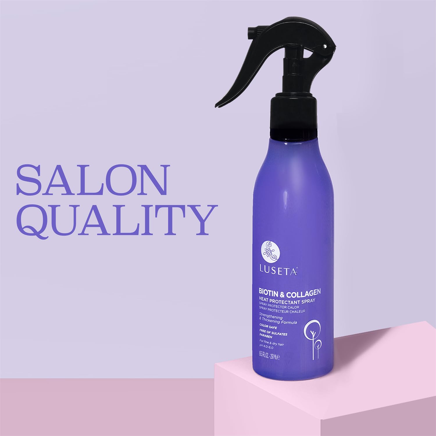 Packaging close-up highlighting biotin and collagen ingredients