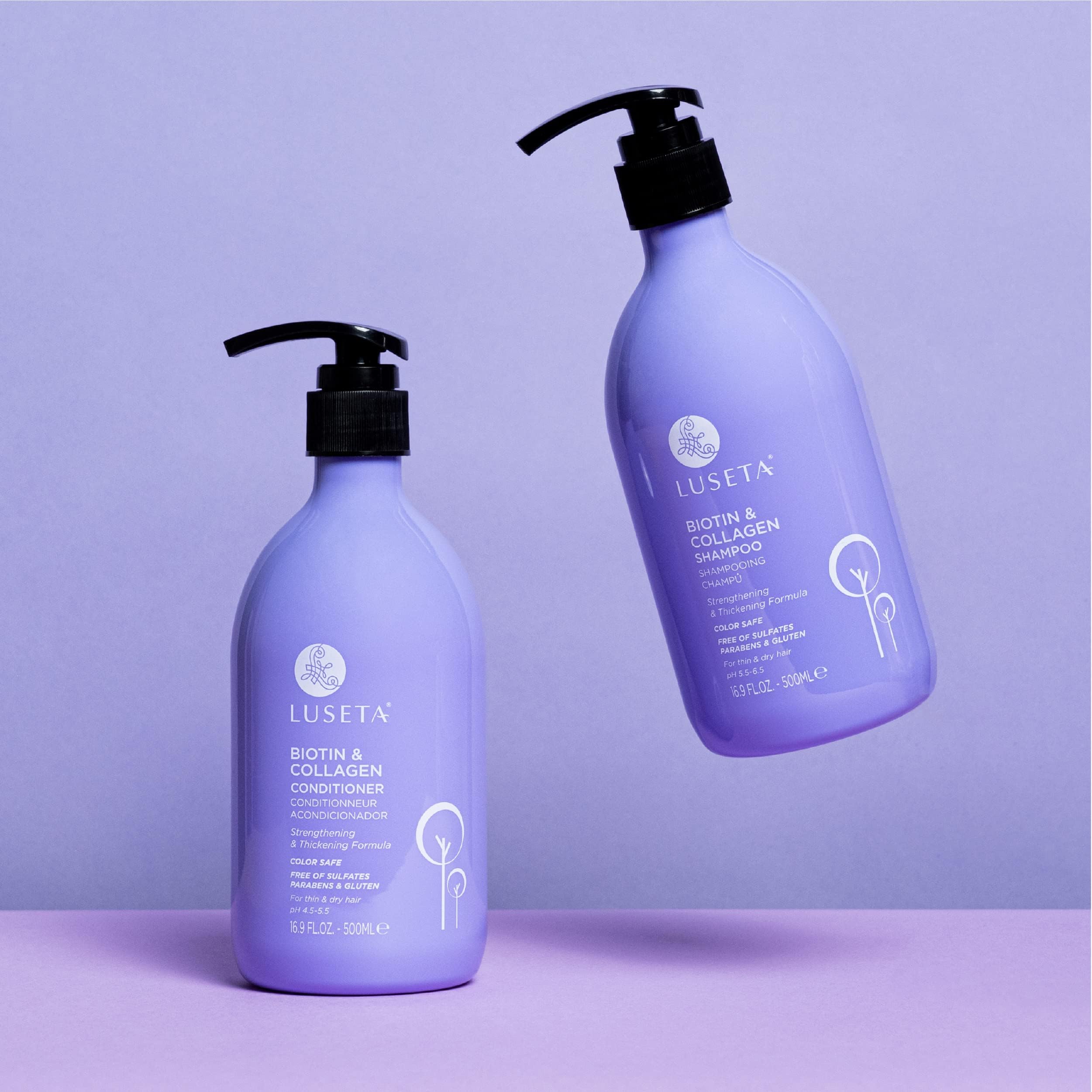 Luseta Biotin finish on hair reveals shine and manageability.