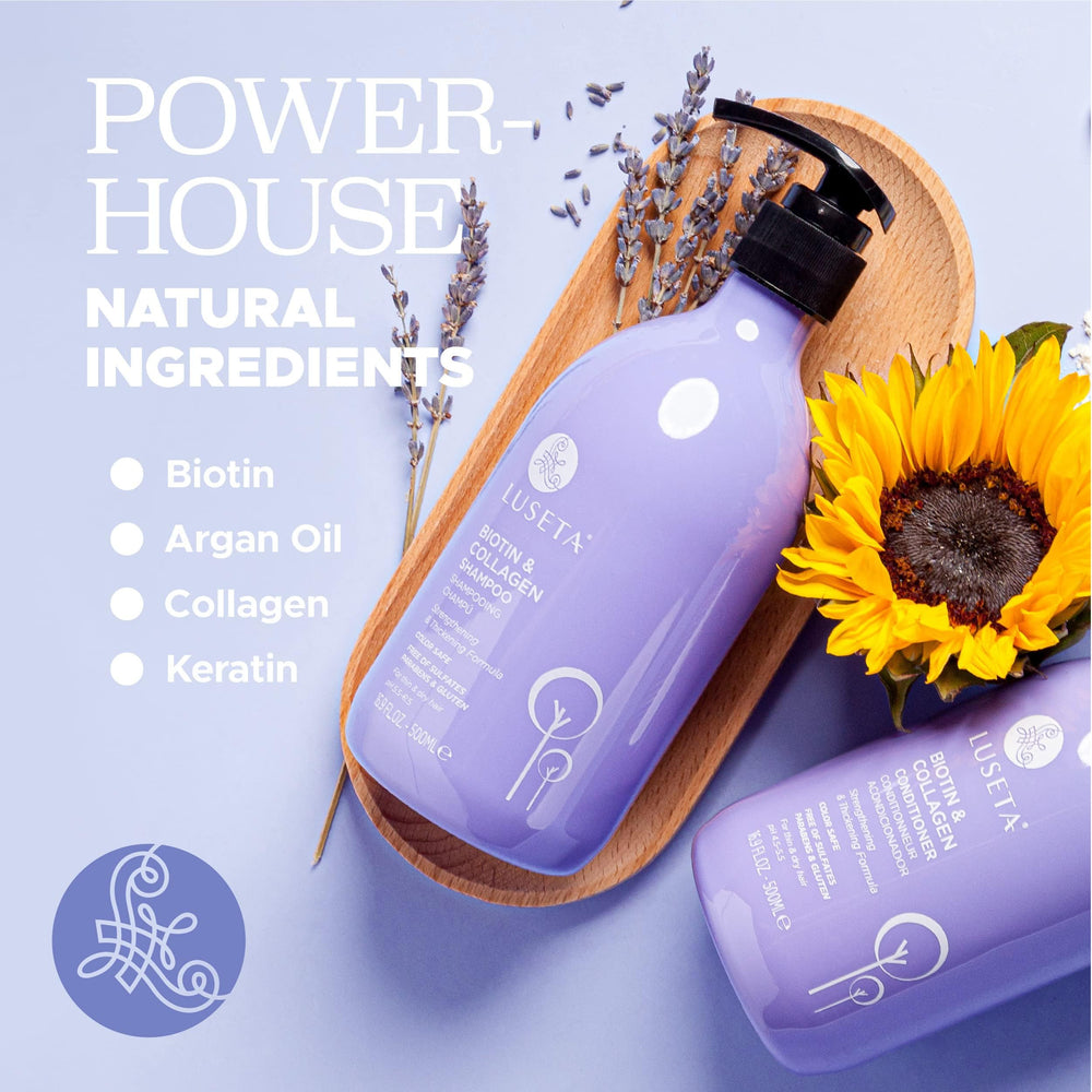 Luseta Biotin packaging box highlights sulfate-free, gentle formula.