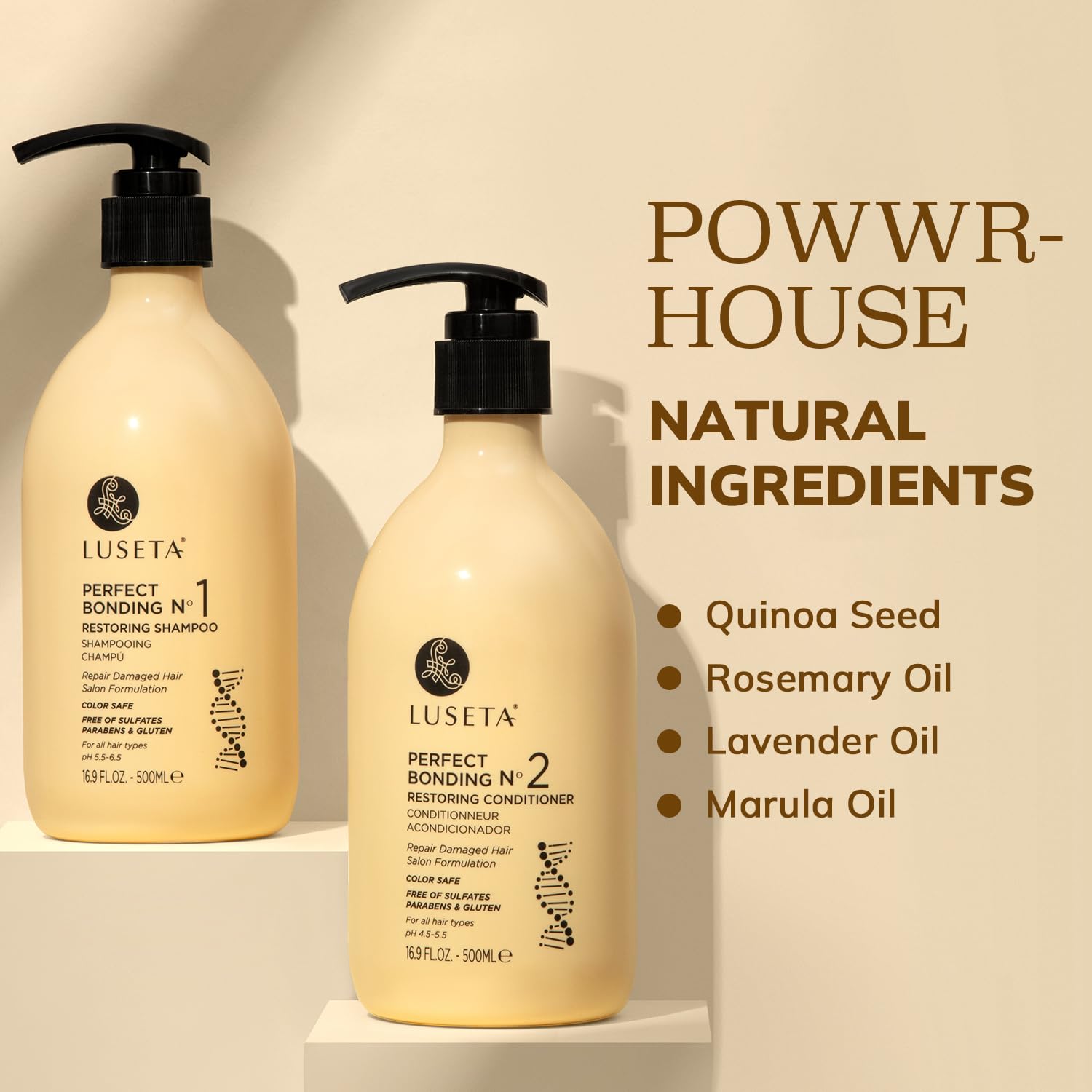 Luseta Bonding Conditioner bottle nourishes moisture and reduces frizz