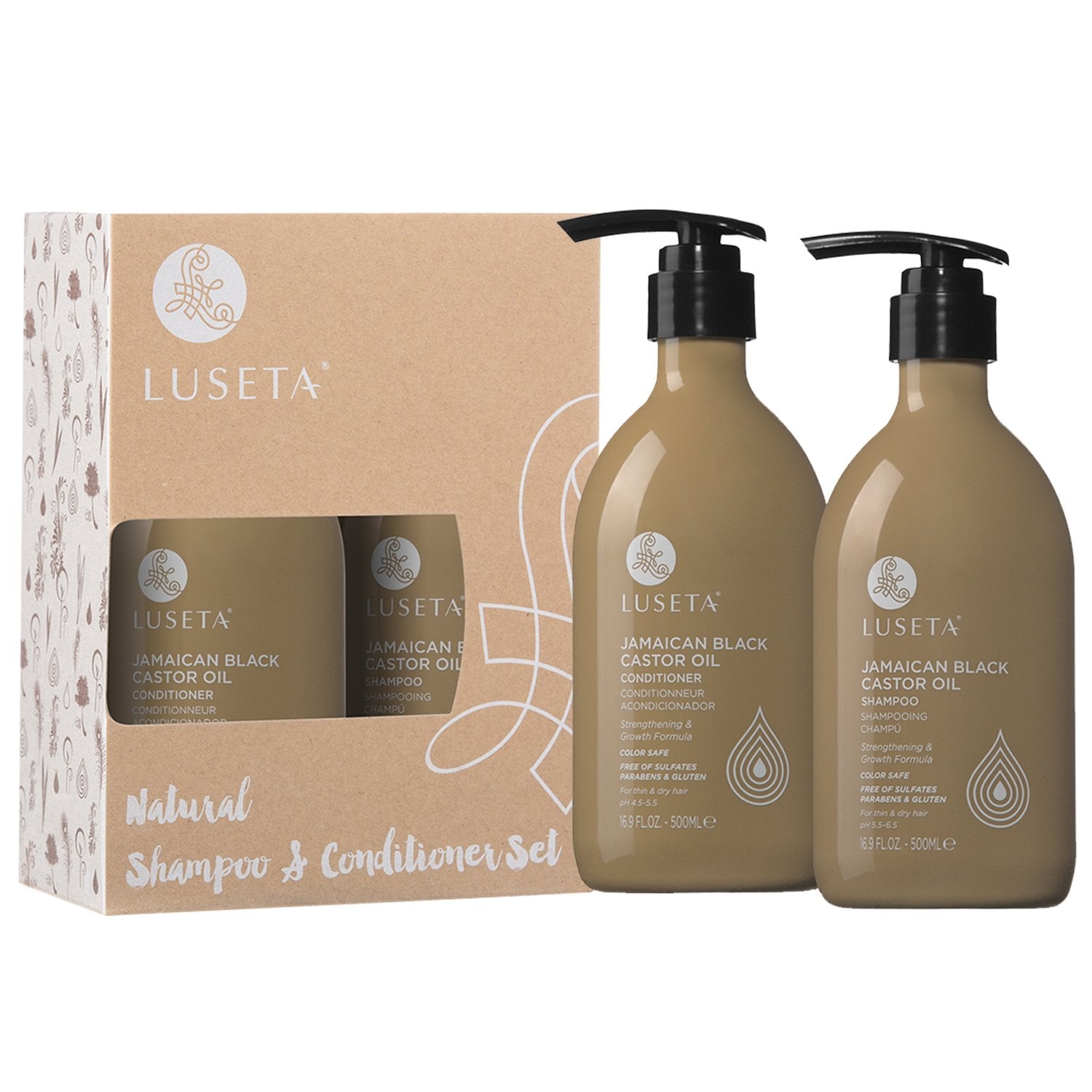Luseta Castor Oil Conditioner close-up shows silky finish